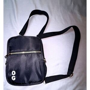 OG Crossbody Bag Small Black Excellent Nylon Gold Hardware Logo Pocket
